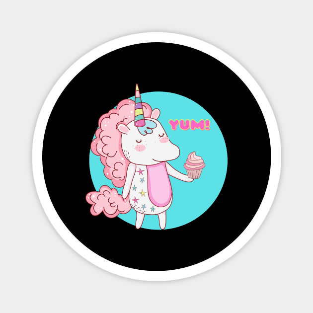 Unicorns Love Cupcakes — Yum! Magnet by nathalieaynie